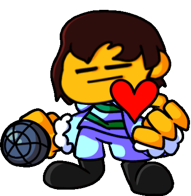 Undertale Frisk and Chara - Fight - Sticker