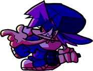 Static dark right dodge