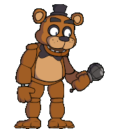 Freddy monologuing during the beginning of Showtime! (Don't fix this, it actually looks like this in-game.)