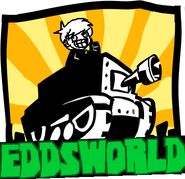 Edd on the Newgrounds eddsworld logo.