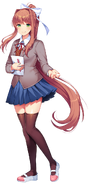 Monika as she appears in Doki Doki Literature Club+.