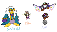 Outdated D-Side designs for DeDeDe, Ribbon, and Marx. Link