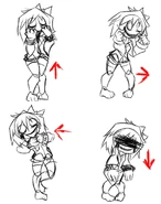 Pose concepts for Sayori's poem appearance.