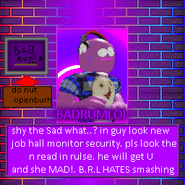 Badrum's poster from the Baldi's Basics mod.