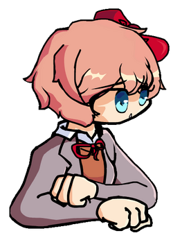 Doki Doki Literature Club! Chibi Tsundere, turn around and look