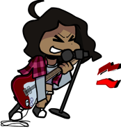 Static guitar right pose