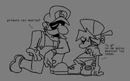 Meme art of Beta Luigi and BF found in the game's files.
