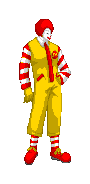 Ronald McDonald’s appearance, in M.U.G.E.N (Idle Inspiration).