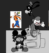 A previously-scrapped idea for the Hank cover in the mod, revealing why Mickey's sprites reference Accelerant Hank and why Donald was designed to resemble Tricky. This would later be revamped and later appear in the mod.