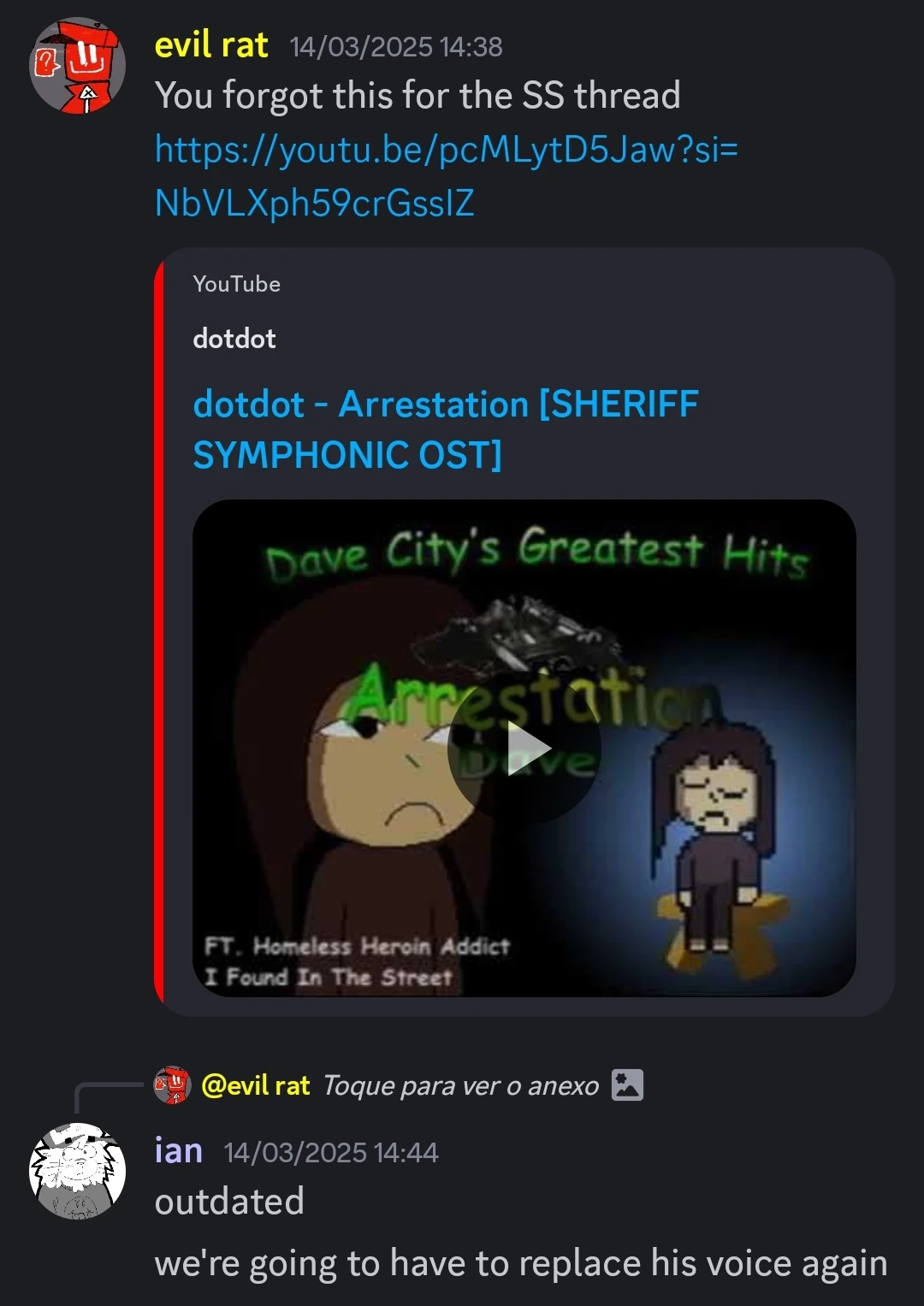 Arrestation Old Vocals