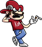 Static "Yeah, you BETTER not, or I'll kick your ASS. Anyway, just keep your mouth shut, SCROTE. Here come the guys."