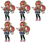 Monika's sprite sheet (Background).