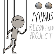 Minus RECOVERED_PROJECT drawn by Static5619 on GameJolt showing him as a faceless puppet.