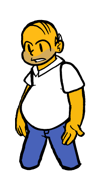 Homer Static Down Pose