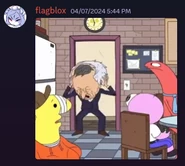 "The original message that inspired VS Tweaking Boss, sent in the FNF Bunbeats Dev Server during a VC. Words following this were, "It kinda looks like he's doing FNF poses." The rest is history."