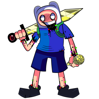 Corrupted Finn The Human - Pibby: Apocalypse by Pokendereltaun on