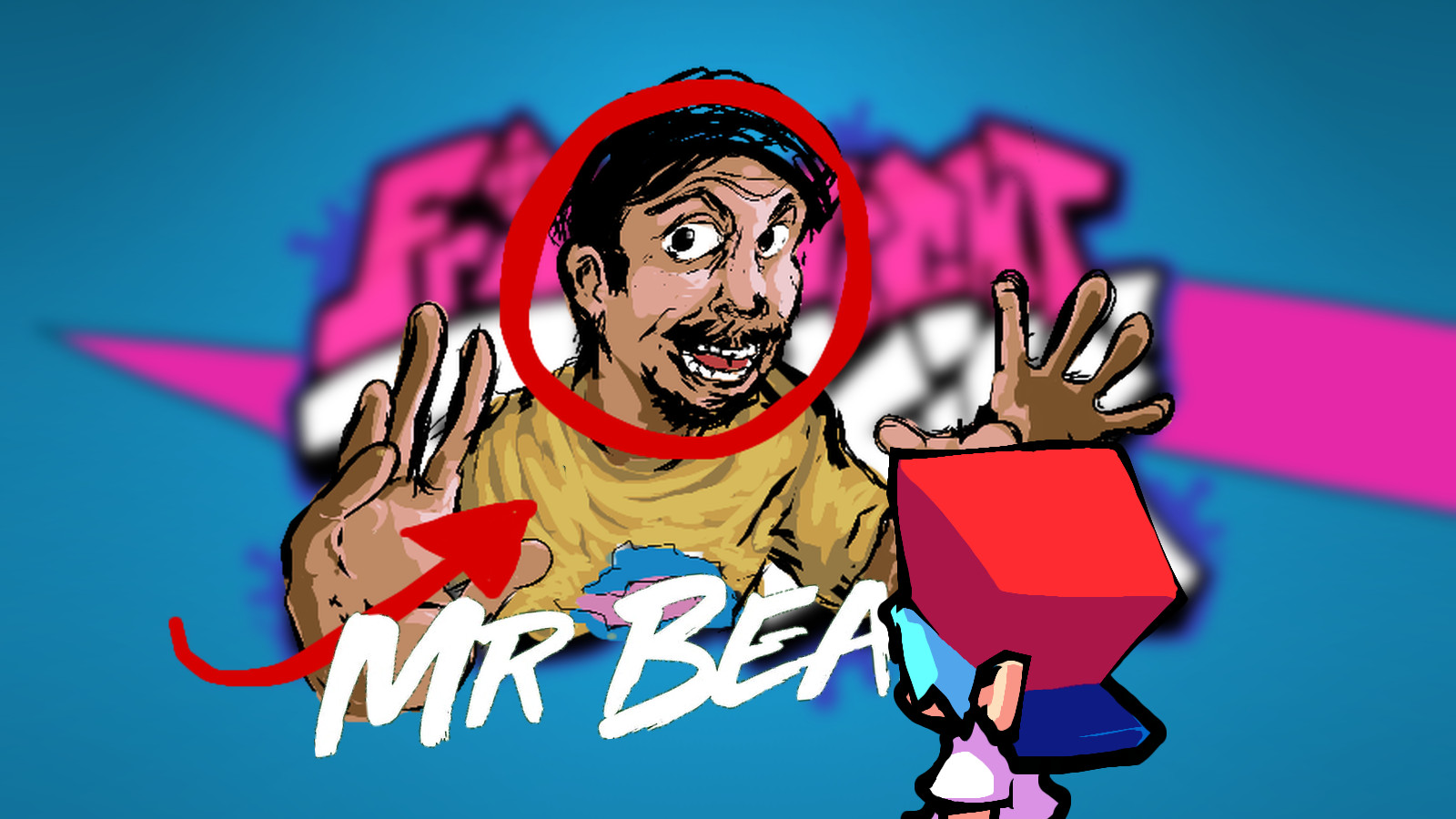 Mr Beast x FNF, Meme redraw