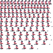 Beach Brother's 2nd cutscene sprite sheet.