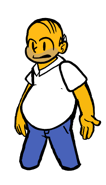 Homer Static Right Pose