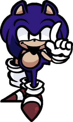 Piracy Sonic Left Pose Sticker - Piracy Sonic Left pose Third Party FNF -  Discover & Share GIFs