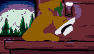 Drinking on the counter