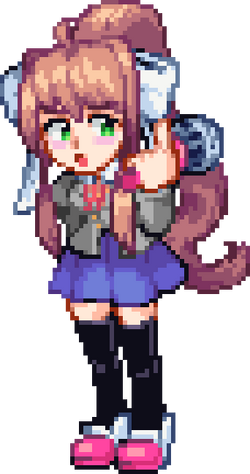 Monika Pixel Blue Skies [Friday Night Funkin'] [Mods]