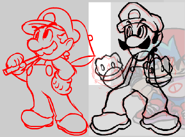 "Mario & Luigi Sketches (MochaDrawss & Jam)"