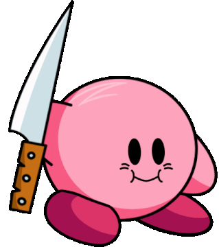 Kirby plush hot sale with knife