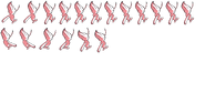 Celebi's sprite sheet in No Head Red.