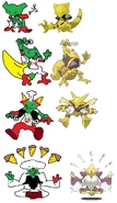 D-Side designs for Abra (Bada), Kadabra (Bing), and Alakazam (Badaboom). Link