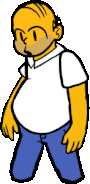 Homer's left pose