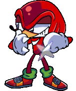 Preparing to punch Sonic.EXE, at the end of Minacious.