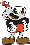 Cuphead's spirit artwork in Super Smash Bros. Ultimate.