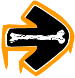 Right Orange Bone Note