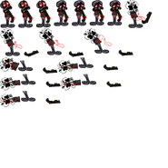 Unfinished spritesheet of Squidward shooting himself at the end of Doomsday in the game's folder