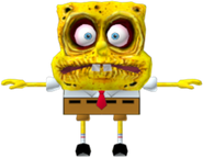 Dehydrated SpongeBob's model from Battle For Bikini Bottom