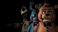 Alternate version of the menu, with Toy Chica being replaced by Withered Chica.