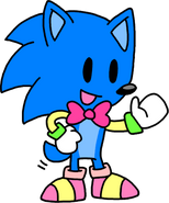 Minus Sonic, drawn by Heartina Rosebud.