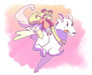 Rosie flying with Lana by Shiba Chichi