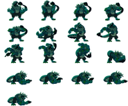 Berserker Retro's sprite sheet, displayed after beating Spectral in Story Mode.