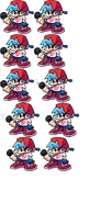 Spritesheet of Friend breaking their microphone.