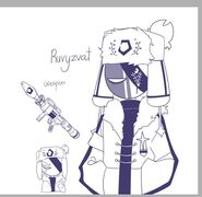 Old art of Ruvyzvat and his weapon of choice.