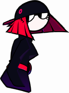 Nikku Morioka, a character from Hotline 024, only has one frame in her idle animation from Armageddon.