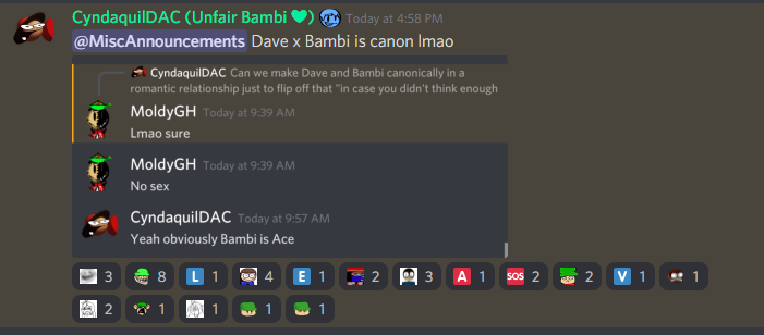 can someone send the link for the dave and bambi discord server