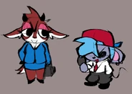 "Beta Aggretsuko BF and GF Designs (KatAnims)"