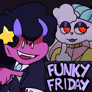 The Funky Friday thumbnail for the "Map and Friday Night Fever" update.