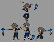 Scrapped sprites of a playable Dalia.