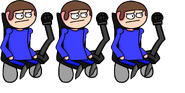 Dave being sad/mad during Bambi's first turn in Splitathon sprites (2.0)