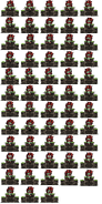 Zombified Girlfriend's sprite sheet during the ladder part of Bad bash