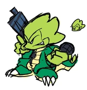 A rough sketch of Minus Pico found in his flash file (NOTE: THIS IMAGE IS FLIPPED)